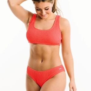 Zyia Active L 2 Pc Ribbed Bikini Swim Suit Large Like New